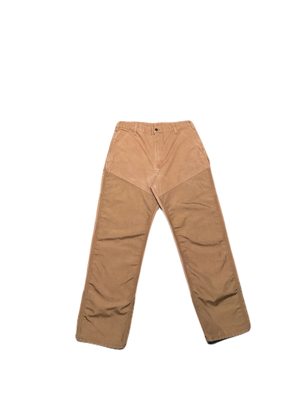 Vtg Carhartt Pants Men 36x34 Brown Double Knee Work Hunt Dungaree Fit USA Made